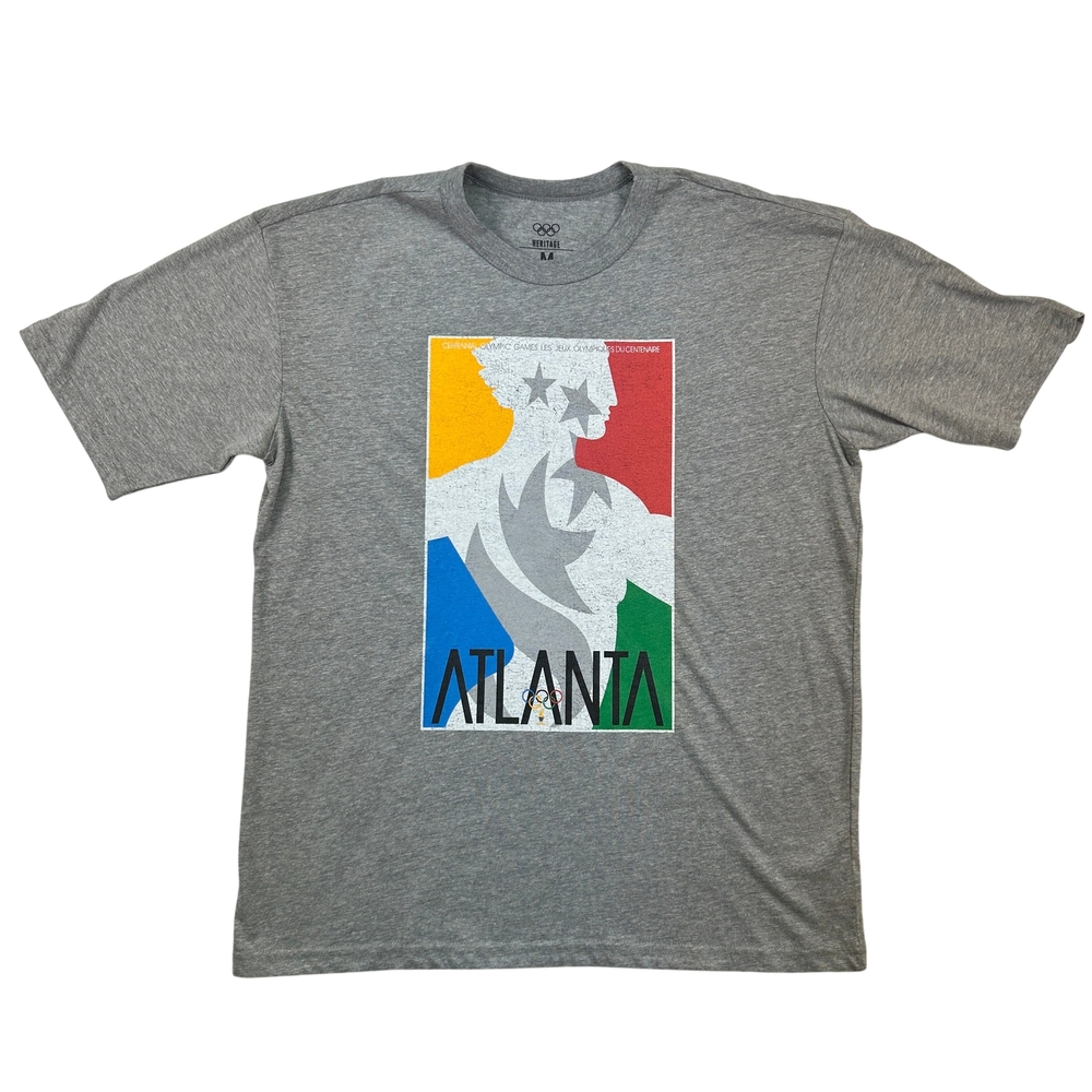 Olympics Heritage Shirt Mens Medium Atlanta 1996 Centennial Games Graphic Tee
